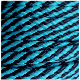 PPM touw 8 mm turquoise/donkerblauw
